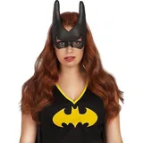 Metamorph Verkleidungsmaske Batgirl Maske, Batgirl-Maske im klassischen Comic-Look schwarz