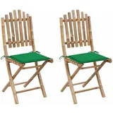 vidaXL Klappbare Gartenstühle 50 x 42 x 92 cm grün 2 St.