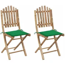 vidaXL Klappbare Gartenstühle 50 x 42 x 92 cm grün 2 St.