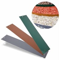 Rasenkanten Metall 13.5cm x 120cm | Beeteinfassung | Beetumrandung, Farbe:ohne Farbe