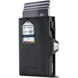 SF SCOFIELD Duality Classic Premium Slim Wallet mit Münzfach | Kartenetui mit Münzfach für 9 – 10 Karten | Karten Geldbeutel | Herren Portemonnaie | RFID Schutz | Kreditkartenetui | Smart Wallet