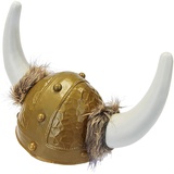 WIDMANN 2809K - Deluxe Wikingerhelm mit Fell, Kopfbedeckung, Krieger, Mottoparty, Karneval