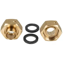 Schlösser Armaturen Schlösser Wasserzähler Verschraubungs Set mit 15 mm Lötmuffe x 3/4 Zoll Überwurfmutter - ms-blank