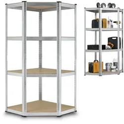 Eckregal Corner Easy 160 x 75 x 40-75 cm - Silber