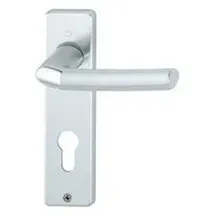 HOPPE Kurzschildgarnitur Birmingham Aluminium grau 1117/202KP