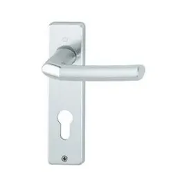 HOPPE Kurzschildgarnitur Birmingham Aluminium grau 1117/202KP