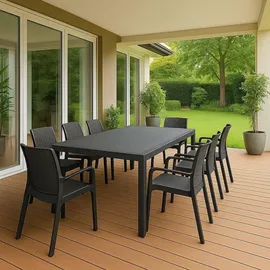 Dmora Outdoor Lounge Set Manarola 8-tlg. Anthrazit
