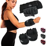 C.P.Sports Verstellbare Gewichtsmanschetten 0,5kg - 2,5kg | 2er Set Gewichte Handgelenk, Knöchel, Arme, Beine | Laufgewichte Damen, Herren | Laufen, Fitness, Bodyweight Training, Gym | schwarz