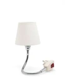 Steckerleuchte Stiletto verchromt silber, Designer Stiletto, Schirm 10 cm