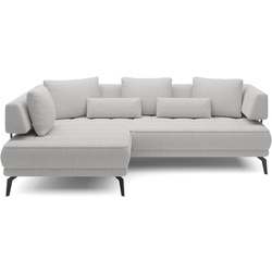 Ecksofa Giotto Stoff Silber