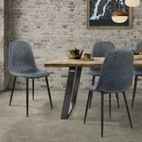 4er Set Esszimmerstühle Wohnzimmerstühle Küchenstuhl Polsterstuhl Kunstleder