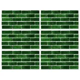 Coonoor Fliesenaufkleber 12 Stück 15x30cm, Fliesenaufkleber, selbstklebende (12 St), wasserabweisend, für Küche und Bad grün