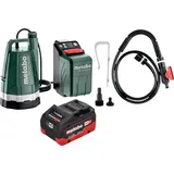 Metabo Metabo, TPF 18 LTX 2200 Akku Tauch- und Regenfasspumpe 18 V 2200 l/h + 1x LiHD Akku 8,0 Ah - ohne Ladegerät