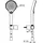 Hansa Handbrause-Set HANSAVIVA Brauseschlauch 125cm, Wandmontage, chrom