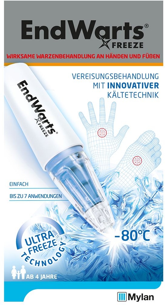 EndWarts Freeze: Vereisungsmittel zur Entfernung von Warzen an Händen, Armen & Füßen Spray 7,5 g 7,5 g Spray