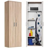 mokebo Besenschrank in Braun Der Lange Haushaltsschrank Putzschrank, oder Mehrzweckschrank