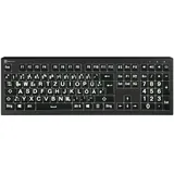 LogicKeyboard XL-Print Astra 2 White on Black DE (PC)