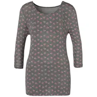 LASCANA 3/4-Arm-Shirt Damen dunkelgrau Gr.44/46