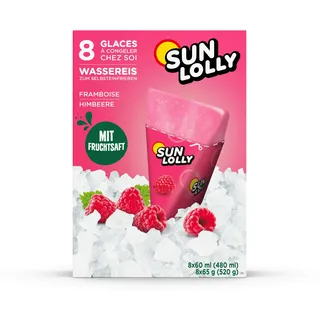 kompatible Ware SUN LOLLY Wassereis Himbeere 8x 60,0 ml