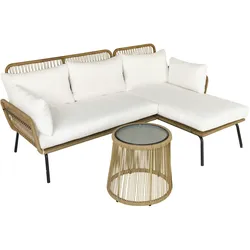 Outsunny - Gartenmöbel-Set - 125Lx77Wx82Hcm - Kaffee+Creme