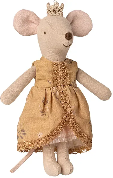 Maileg Prinzessin Maus Große Schwester Stofftier - 17 cm, Rosa Kleid, Krone - Liebevolles Design, Sammlerartikel