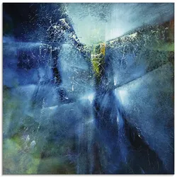 Glasbild ARTLAND "Und ich träumte, dass ich fliege", blau (farbe bild(er): blau), B:50cm H:50cm, Bilder, in verschiedenen Größen