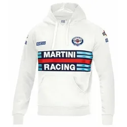 Herren Sweater mit Kapuze Sparco Martini Racing Weiß