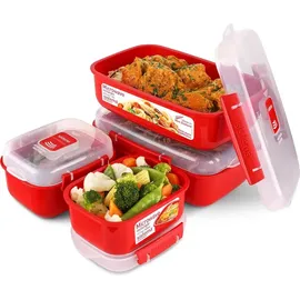 Sistema Frischhaltedose rechteckig rot 4 x 1,25 l