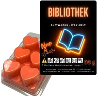 WonderWax Duftwachs WonderWax® Neon Duftwachs 6 Herzen (Bibliothek), Duftrichtung: Bibliothek