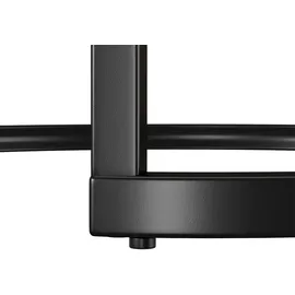 stilvora Couchtisch-Set 2-teilig rund,Wohnzimmertisch mit rutschfesten Fußpads, Beistelltisch mit Metallrahmen und Tischplatte Steinoptik - Schwarz