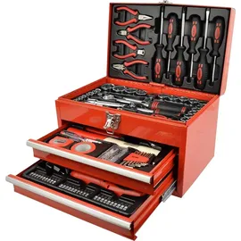Brüder Mannesmann Werkzeuge Werkzeugset 157-tlg. rot 40 cm x 27,5 cm x 26,5 cm