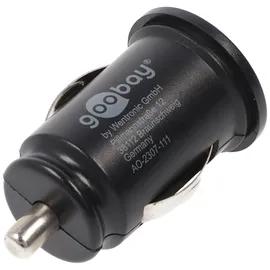 goobay Dual USB Auto Ladegerät 15,5W 12V/24V schwarz