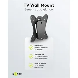goobay TV-Wandhalterung Basic Fix (Größe S) 58523