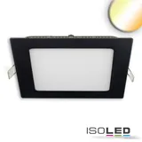 ISOLED Downlight, 24W, eckig ultraflach schwarz, 300x300mm, Colorswitch 300035004000K, dimmbar