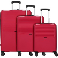 d&n Travel Line 4000 4-Rollen Kofferset 3tlg. pink