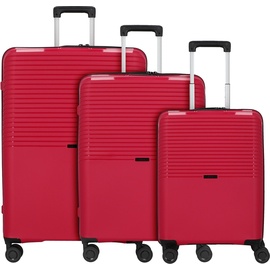 d & n d&n Travel Line 4000 4-Rollen Kofferset 3tlg. pink