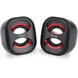 Equip 245331 Mini USB-Lautsprecher, Black/Red [Schwarz und Rot]