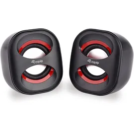 Equip 245331 Mini USB-Lautsprecher, Black/Red [Schwarz und Rot]