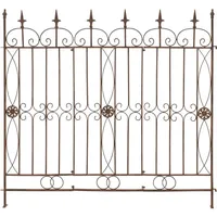 deluke Gartenzaun LINUS Antik 124 x 116 cm Antik-Braun