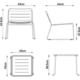 casa.pro Andria Set 3-tlg. Vanillegelb
