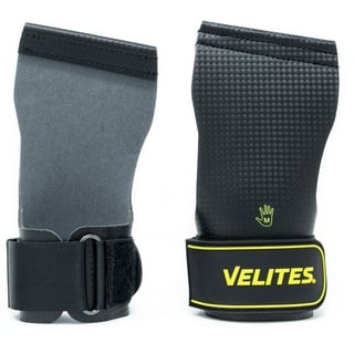 Velites Quad Carbon I Professionelle Grips für Cross-Training oder Gymnastik, 100% vegan, Verwendung mit Magnesium, schnelle Übergänge (Grau, S)