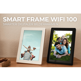 Rollei Smart Frame WiFi 100 mit App-Funktion Digitaler Bilderrahmen, 25,53 cm, 800 x 1280p, Weiß