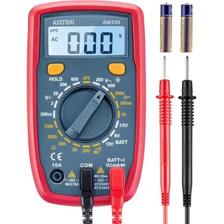 AstroAI Digital Multimeter mit Ohm Volt Ampere Spannung Tester Messung von AC/DC Spannung, DC Strom, Widerstand, Diode,