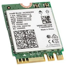 Intel Wi-Fi 6 AX200 2230 2x2 AX+BT vPro, WLAN, Bluetooth 5.0, M.2/A-E-Key 802.11ax