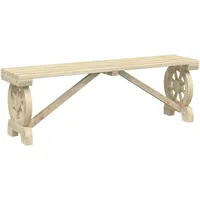 VidaXL Gartenbank 115 cm Massivholz Tanne