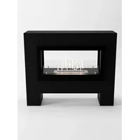 GLOW FIRE Echtfeuer-Dekokamin Harstad Ethanol Kamin, Bioethanol Kamin mit 3h Brenndauer, Heizleistung bis 2 kw schwarz