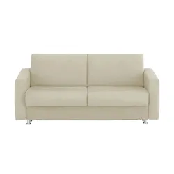 Schlafsofa aus Mikrofaser München , beige , Maße (cm): B: 195 H: 84 T: 100