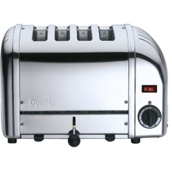 Dualit Classic Toaster, Robuster Premium-Toaster für optimales Toasten und Auftauen, 4 Schlitze