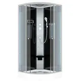 SeniorBad AcquaVapore Duschkabine Fertigdusche Dusche Komplettkabine D10-13t0-ec 90x90 cm, Mit 2k Scheiben Versiegelung