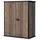 KETER Kunststoff Gartenschrank Signature Walnuss Alto 140 x 73,6 x 170,4 cm braun Holzoptik